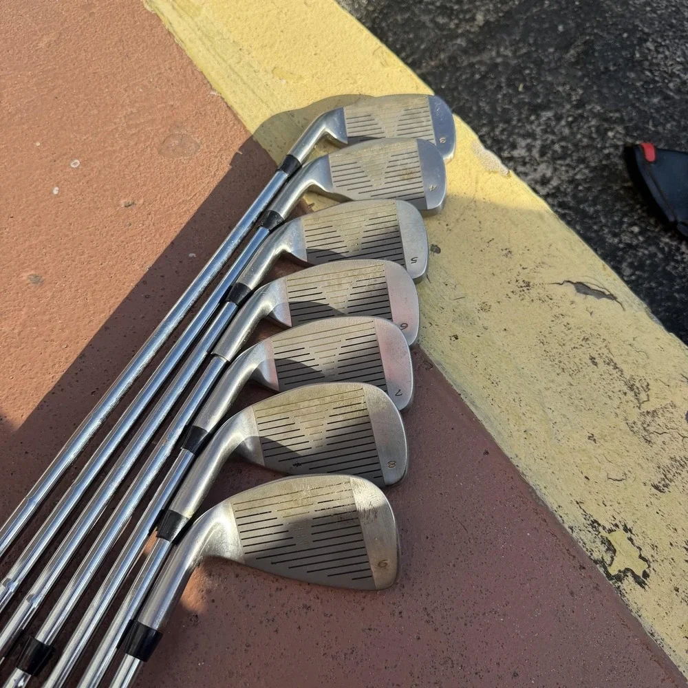 Wilson Iron Set 3-9 W/ Black Max 3 & 5 Woods RH Graphite Silver Golf Clubs